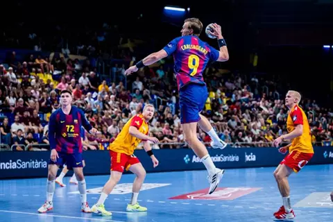 كرة يد.. بمشاركة سيف الدرع.. برشلونة يفوز على جوج في دوري الأبطال